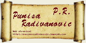 Puniša Radivanović vizit kartica